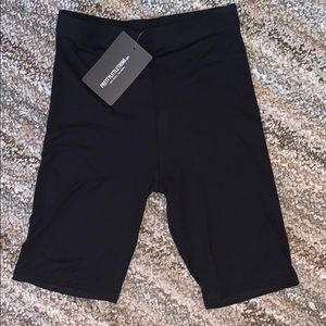 Prettylittlething black biker shorts